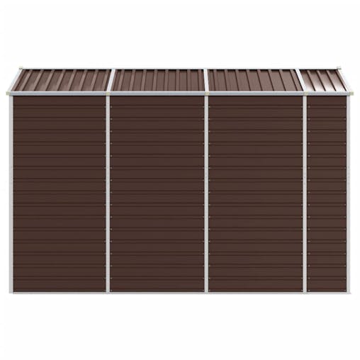 NNEVL Garden Shed Brown 191x300x198 cm Galvanised Steel