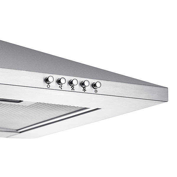Hotte décorative 60cmmurale 370m3h classe a   3 vitesses évacuation ou recyclage inox 201BK60 Ciarra