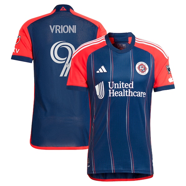 Giacomo Vrioni New England Revolution adidas 2024 Boston Tea Party Authentic Player Jersey – Navy