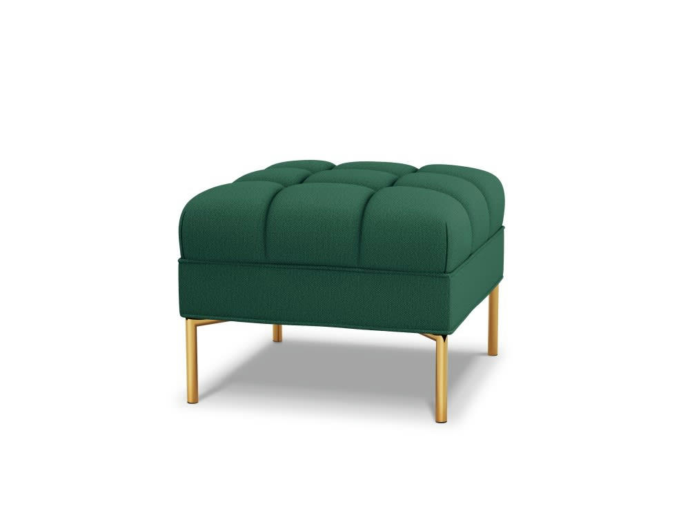 KAROO - Pouf tissu structuré vert