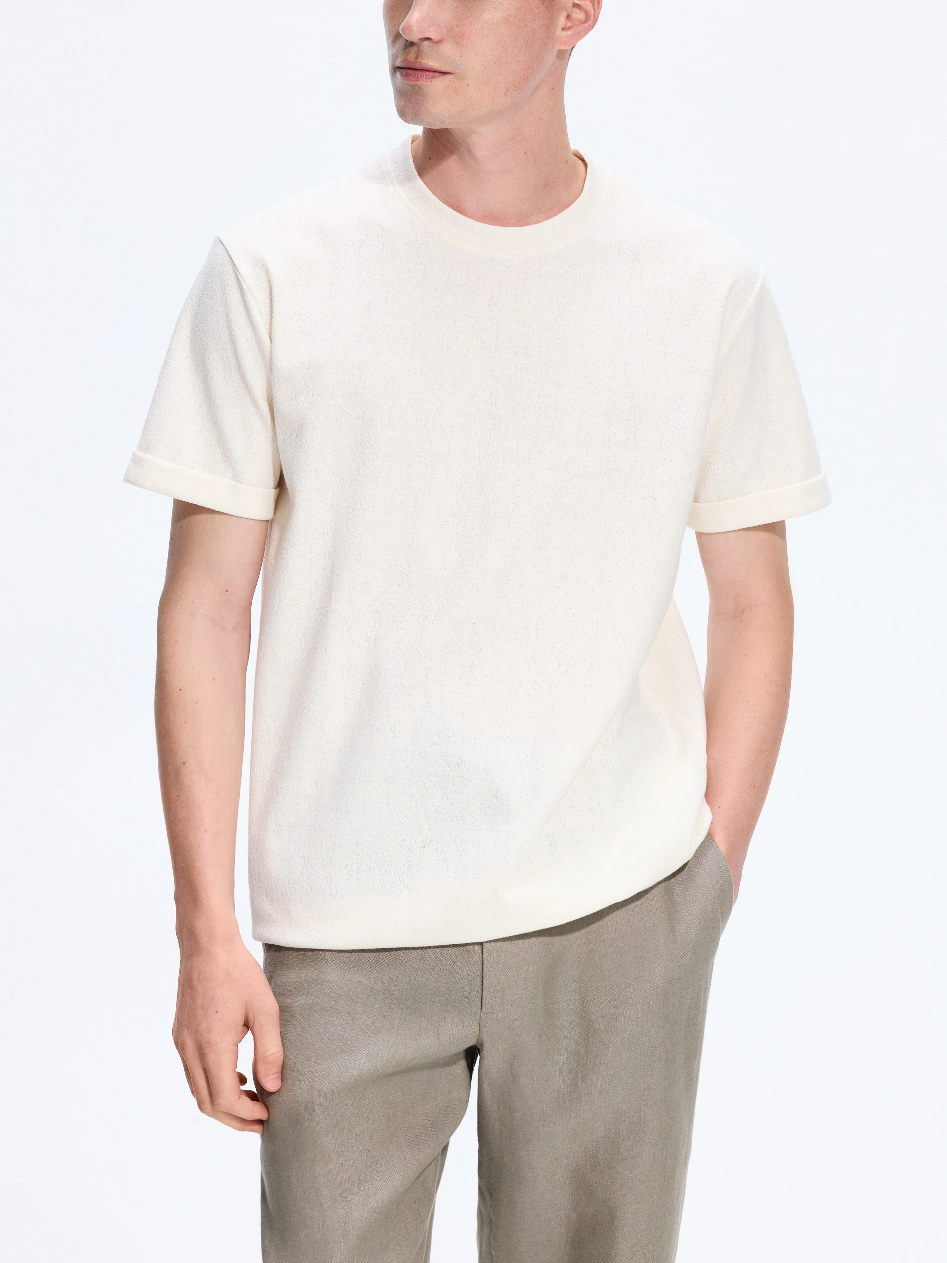Strukturalny t-shirt comfort fit