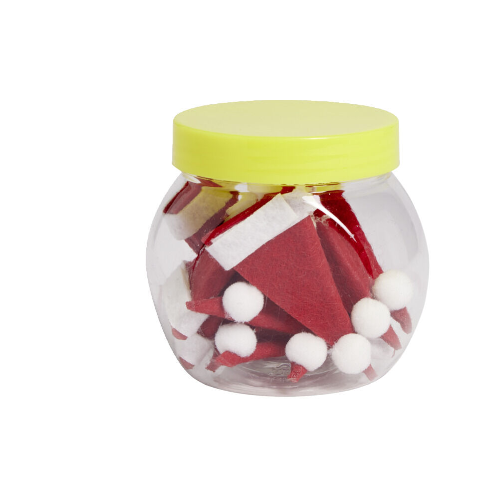 Lot de 10 décorations de table forme bonnet de Père No&euml;l H6cm