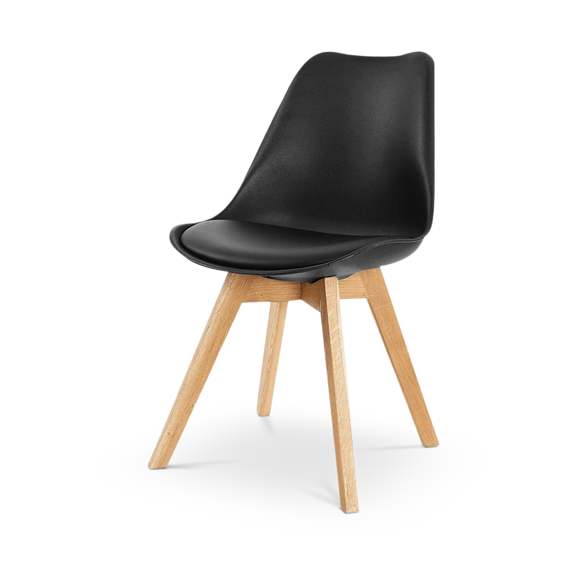 Essence Madera Eetkamerstoel Zwart - Houten Poten