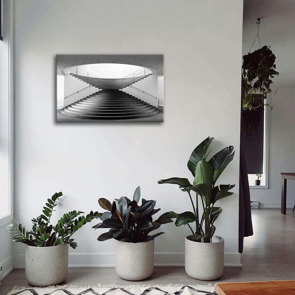 - Tableau impression sur toile escalier en sablier 60x90cm