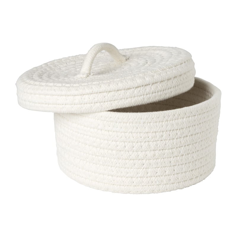 Mand met deksel Julia - wit - &Oslash;19x10 cm