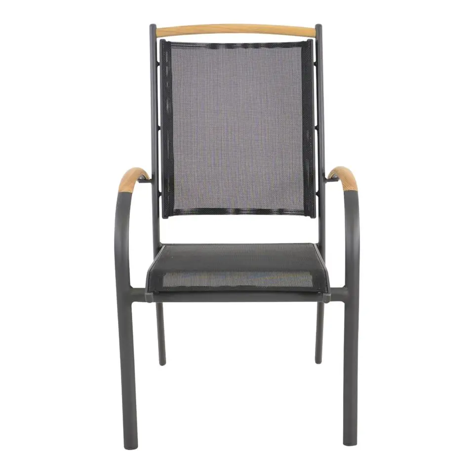 Les - Stapelstoel Monza - zwart