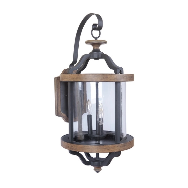 Craftmade Ashwood Wall Mount - Textured Black/Whiskey Barrel