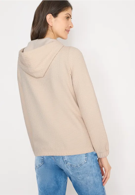 Kapuzenjacke mit Struktur