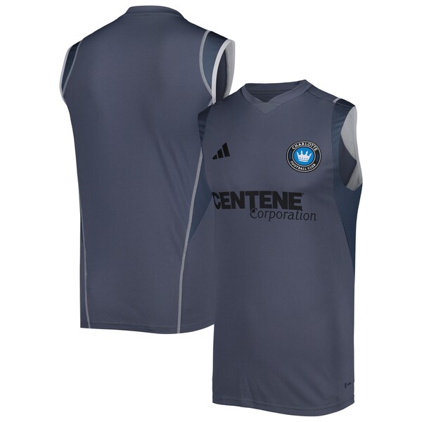 Charlotte FC adidas 2023 On-Field Sleeveless Training Jersey - Gray
