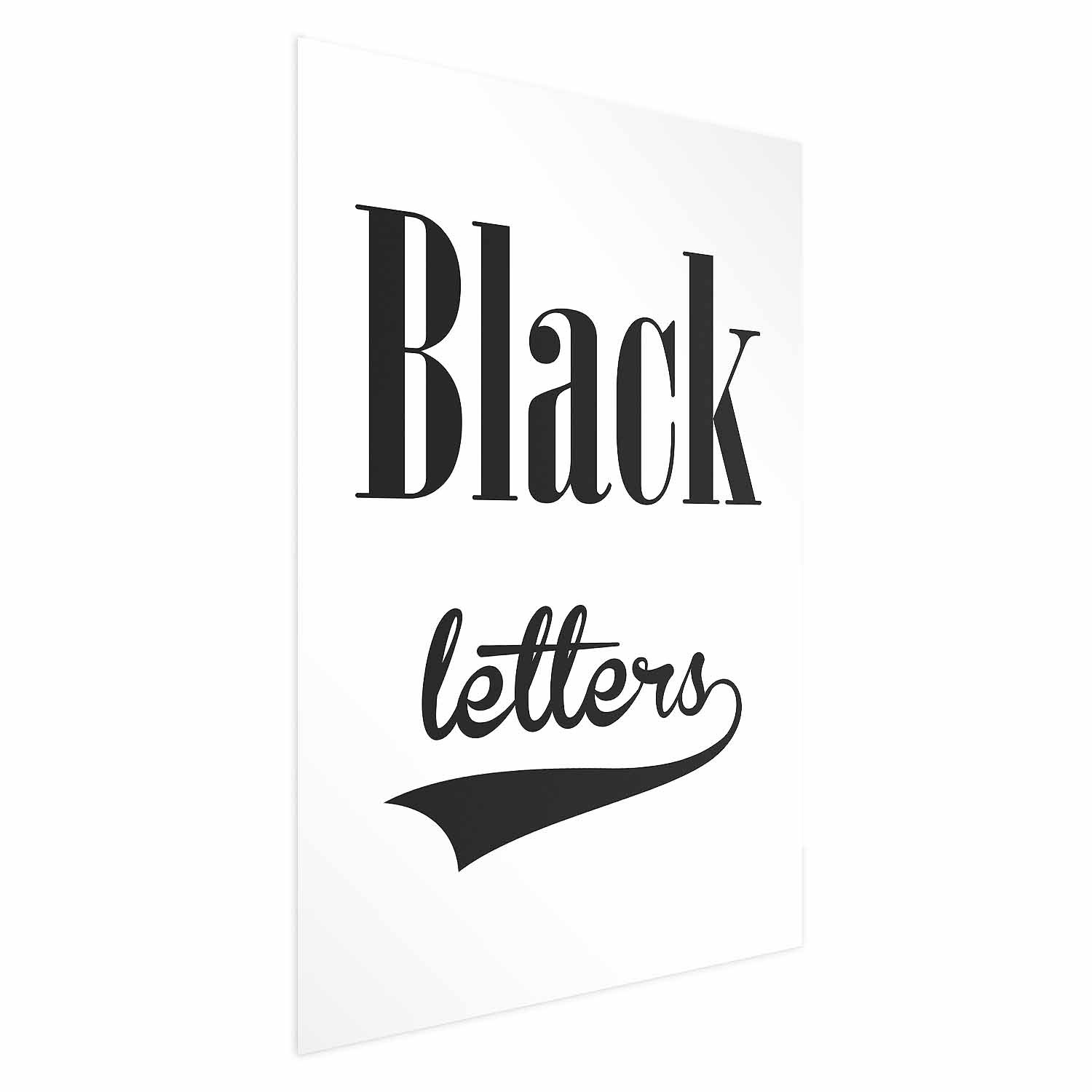 Plakat Black letters 21x30 cm