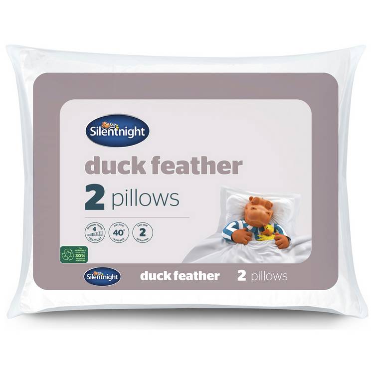Silentnight Duck Feather Medium/ Soft Pillow - 2 Pack