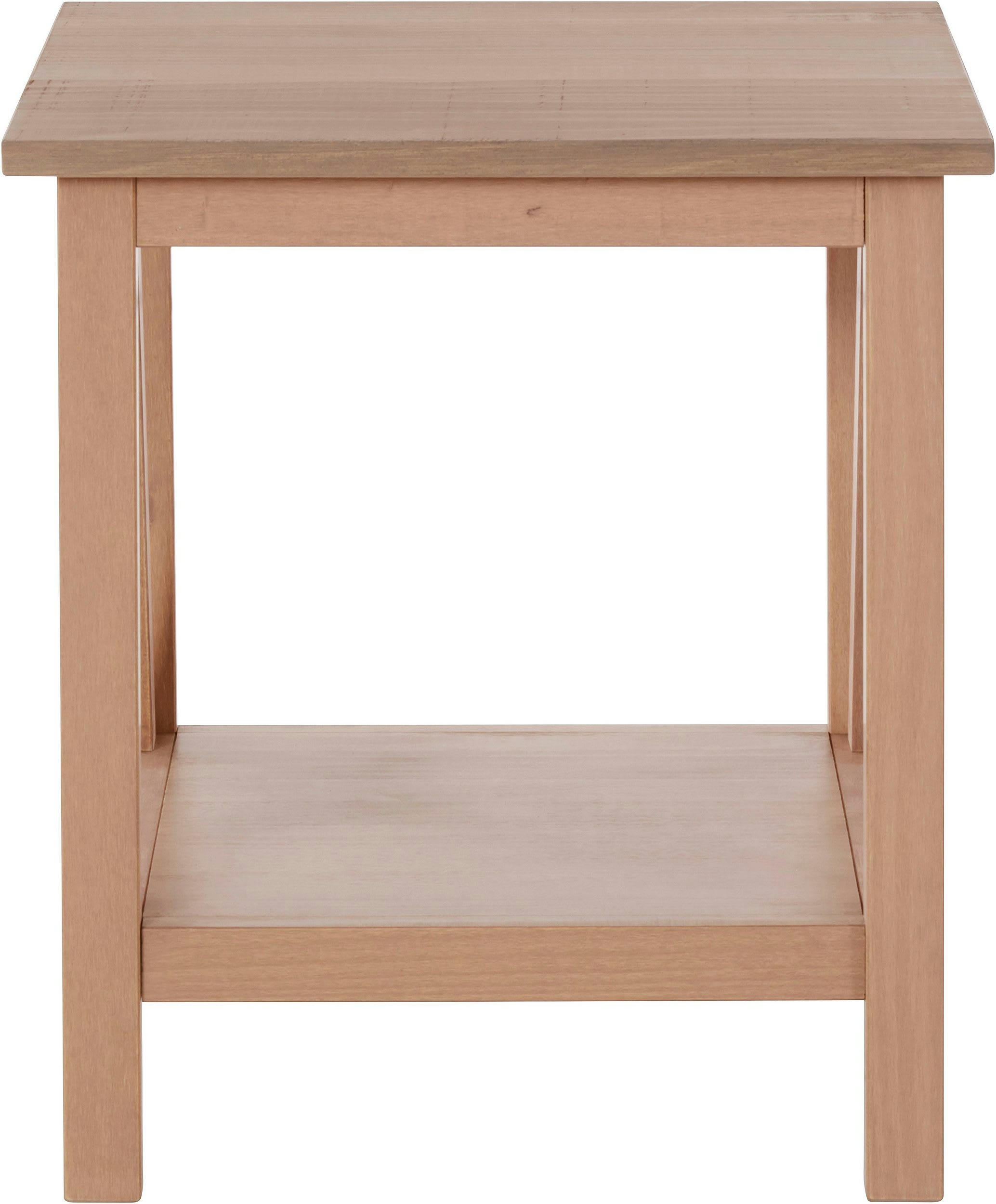 TITAN - Table d'appoint avec 1 étagère en pin gris