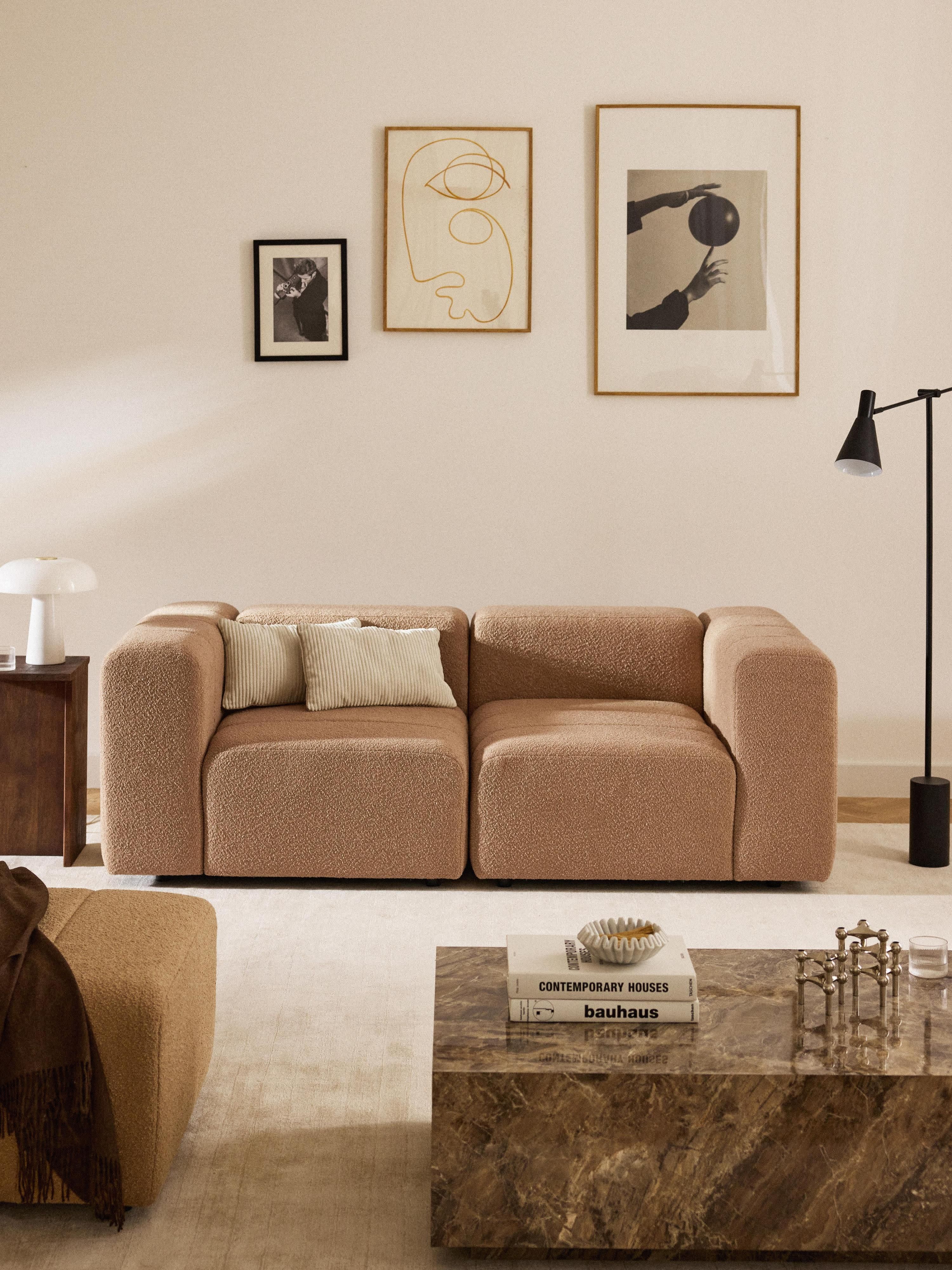 Modulares Bouclé-Sofa Lena (3-Sitzer)