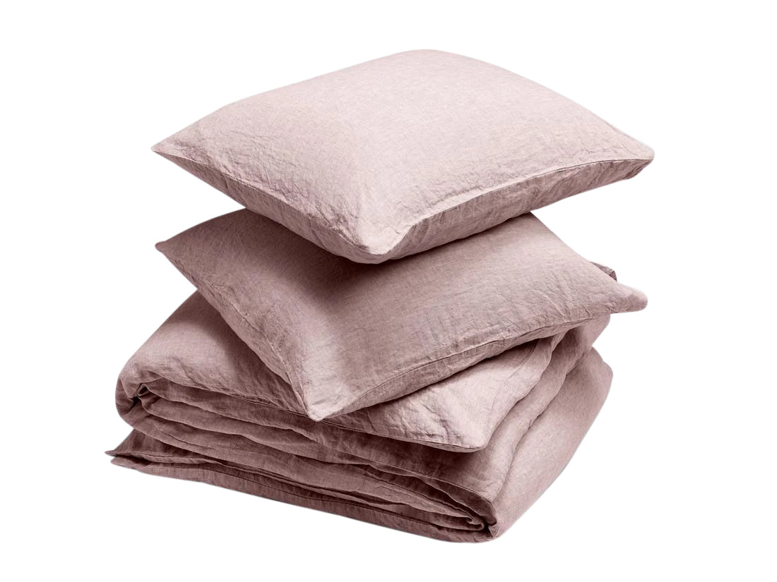 Yumeko dekbedovertrek gewassen linnen rose chambray 200x220   2/60x70