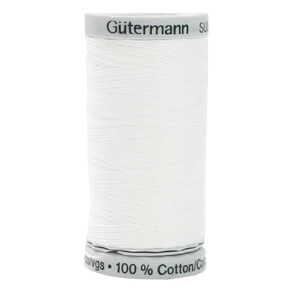 Gutermann White Sulky Cotton Thread 30 Weight 300m (1001)