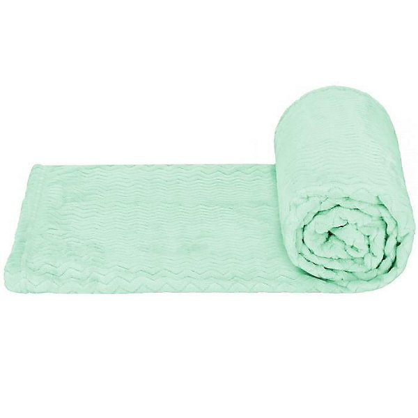 Couvre-lit - SPRINGOS - 160x200 cm - Doux - Motif zigzag - Vert pastel