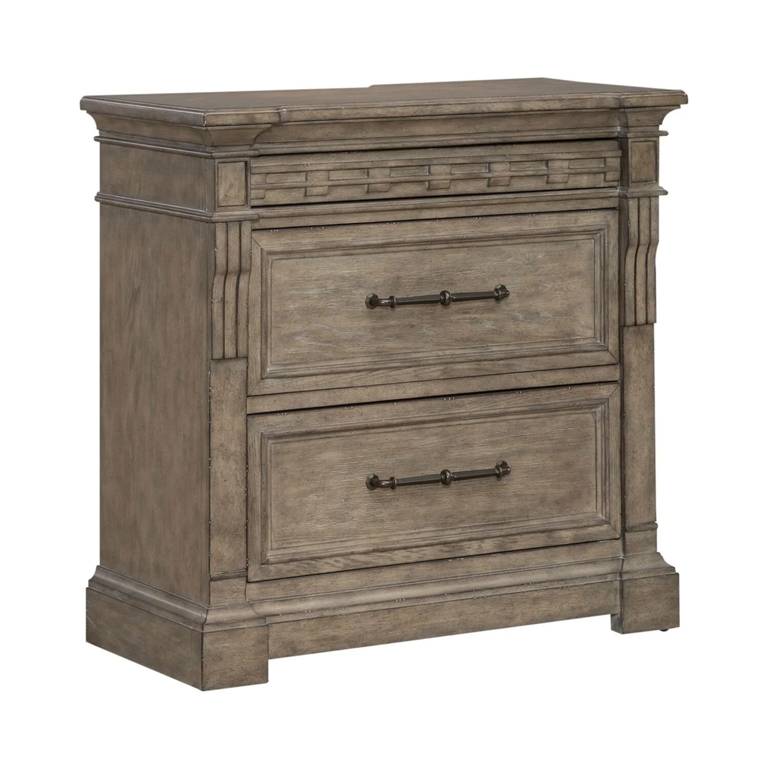 Town & Country Dusty Taupe Bedside Chest with Charging Station