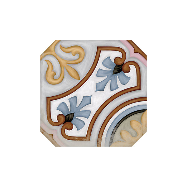Carrelage sol / mur octogonal motif 20x20 cm VODEVIL OCTOGONO DIGLAS