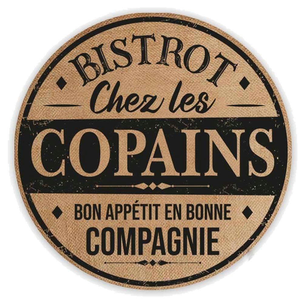 COPAINS - Set de table rond en toile de jute D38