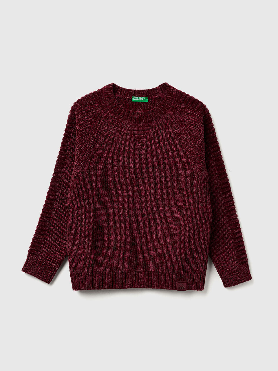 Chenille crew neck sweater