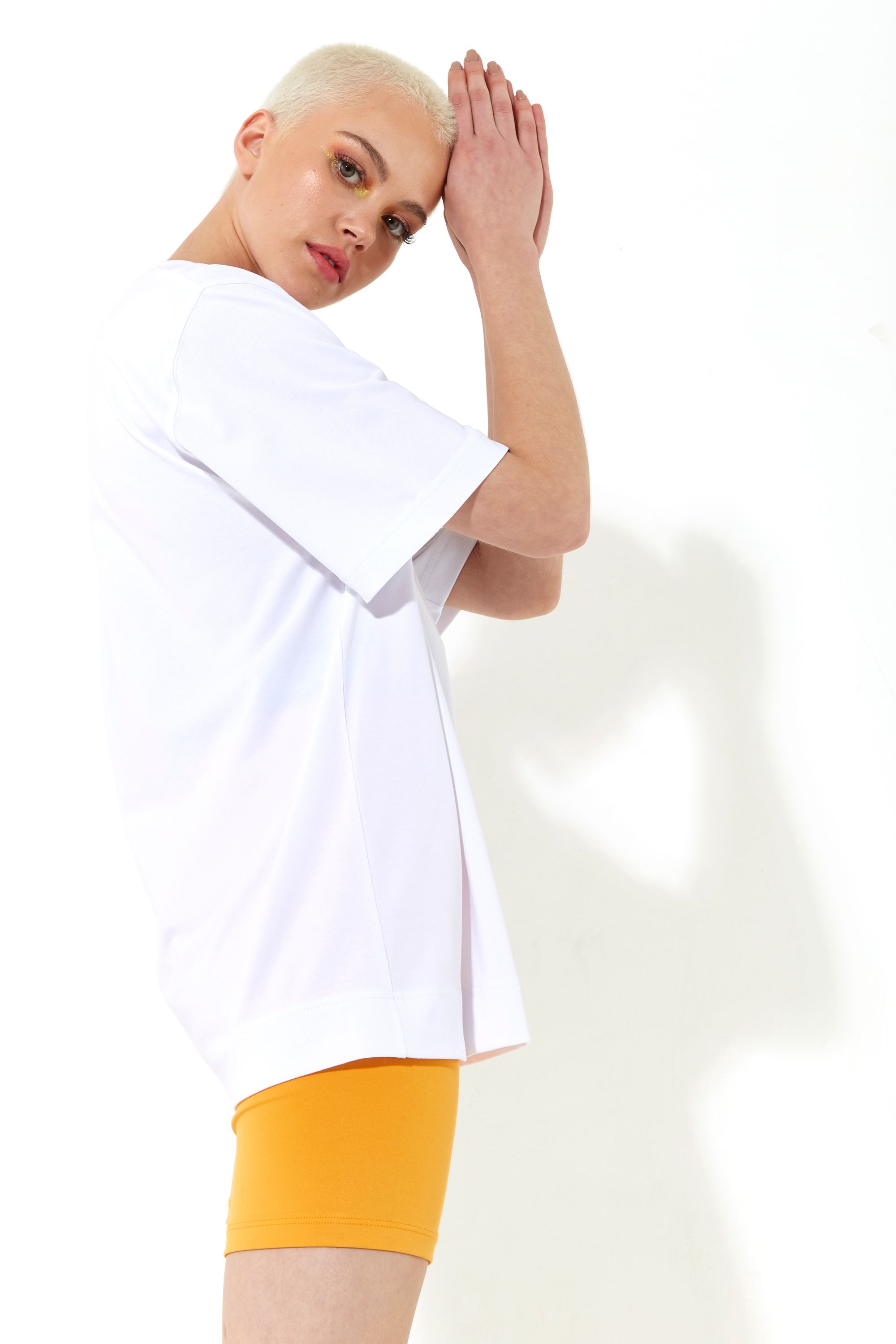 House of Holland White Laser Cut Transfer Printed T-shirt With A Shimmer Animal Detail