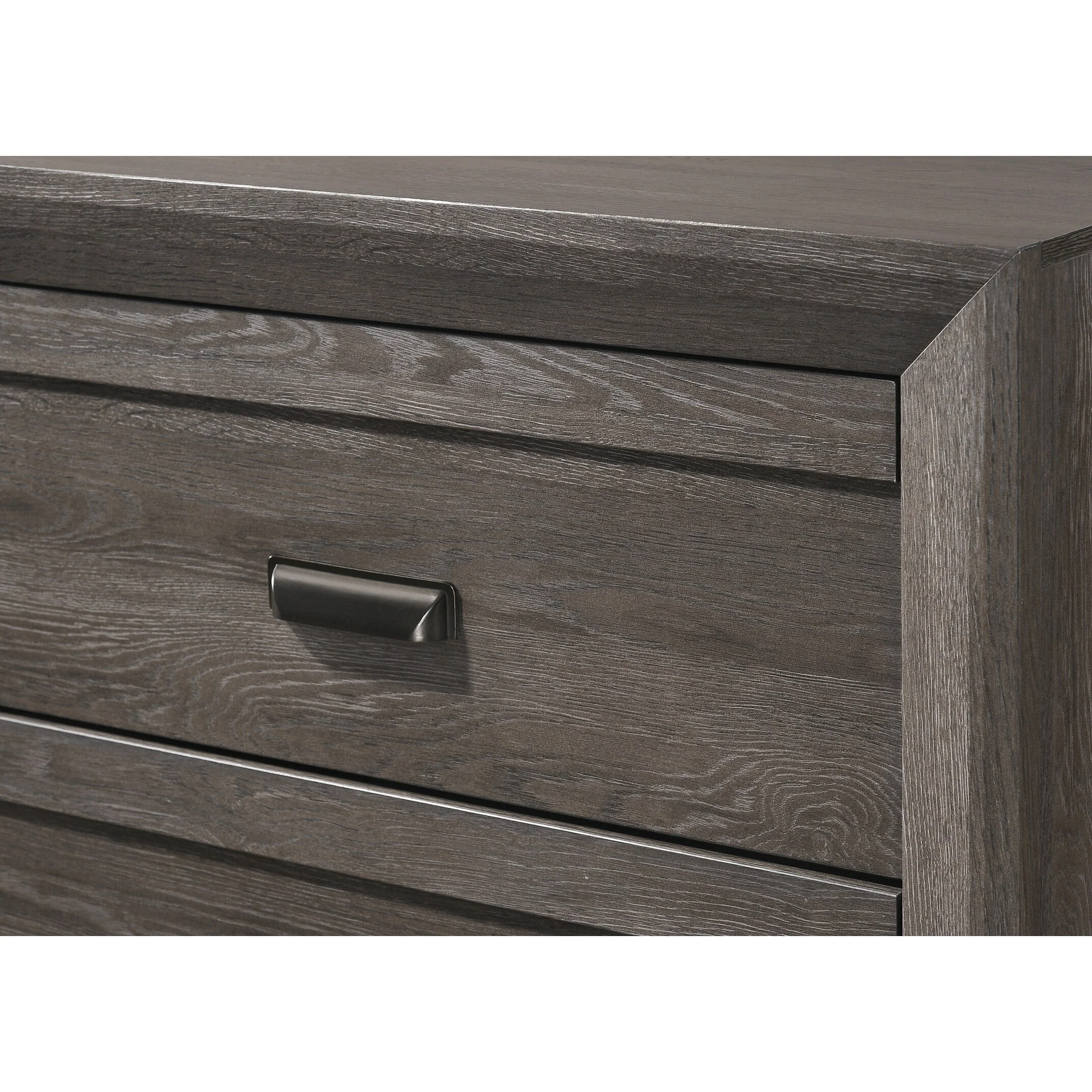 1pc Contemporary Nightstand End Table with Two Storage Drawers