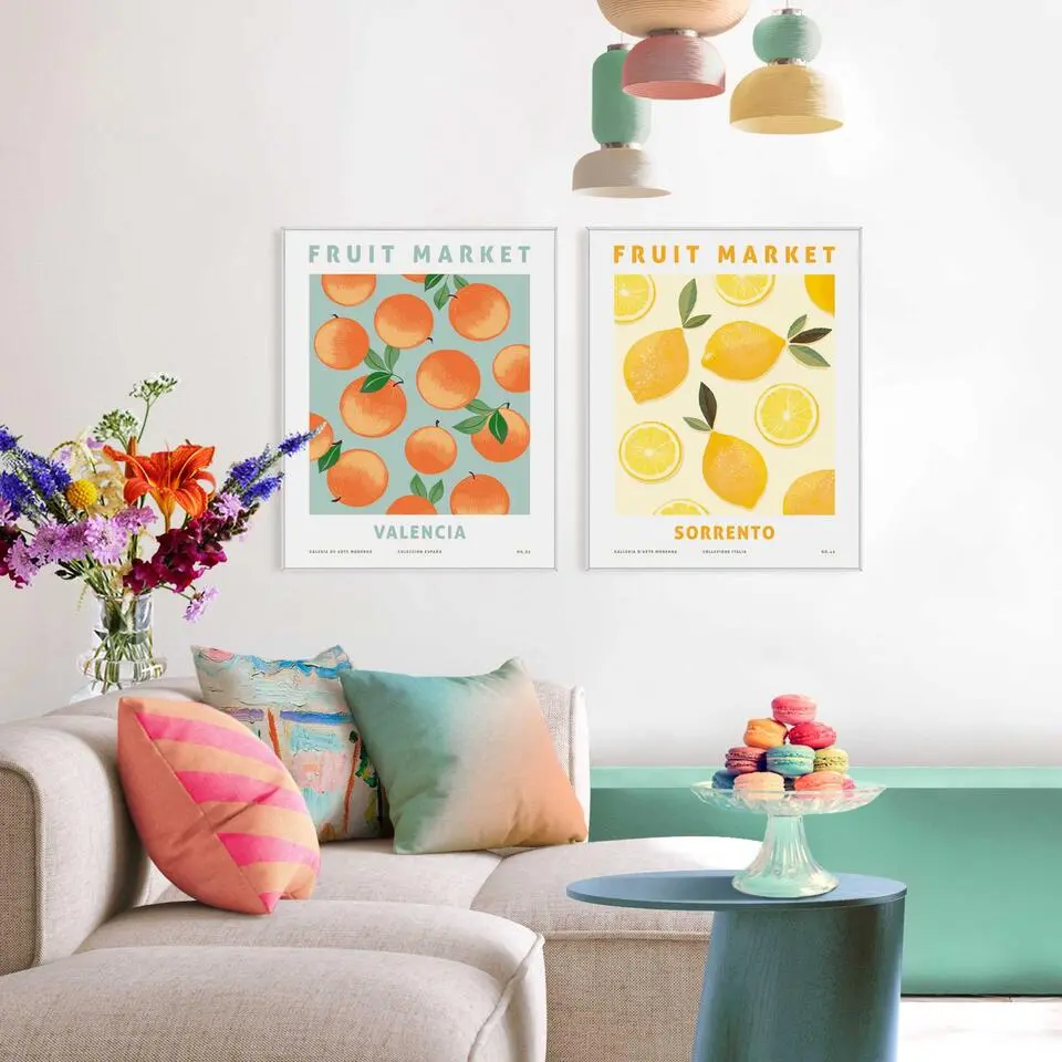 Set poster met lijst - Fruit Valencia - Sorrento