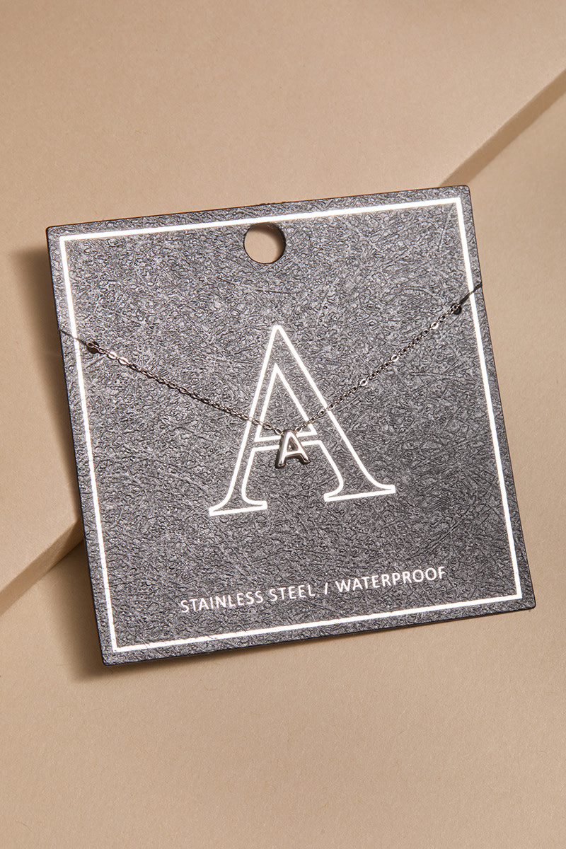 A Stainless Steel Mini Initial Necklace