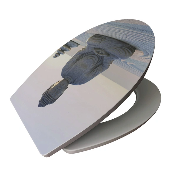 WC-Sitz, BxLxT: 37 x 45,5 x 5 cm, Buddha