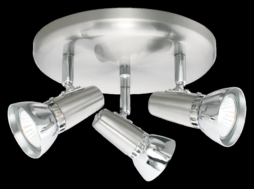 NOMA Futura 3-Light Canopy Light Fixture, Matte Nickel/Chrome