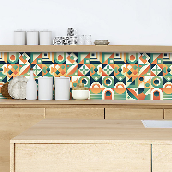 Crédence adhésive art déco design 30x70 cm