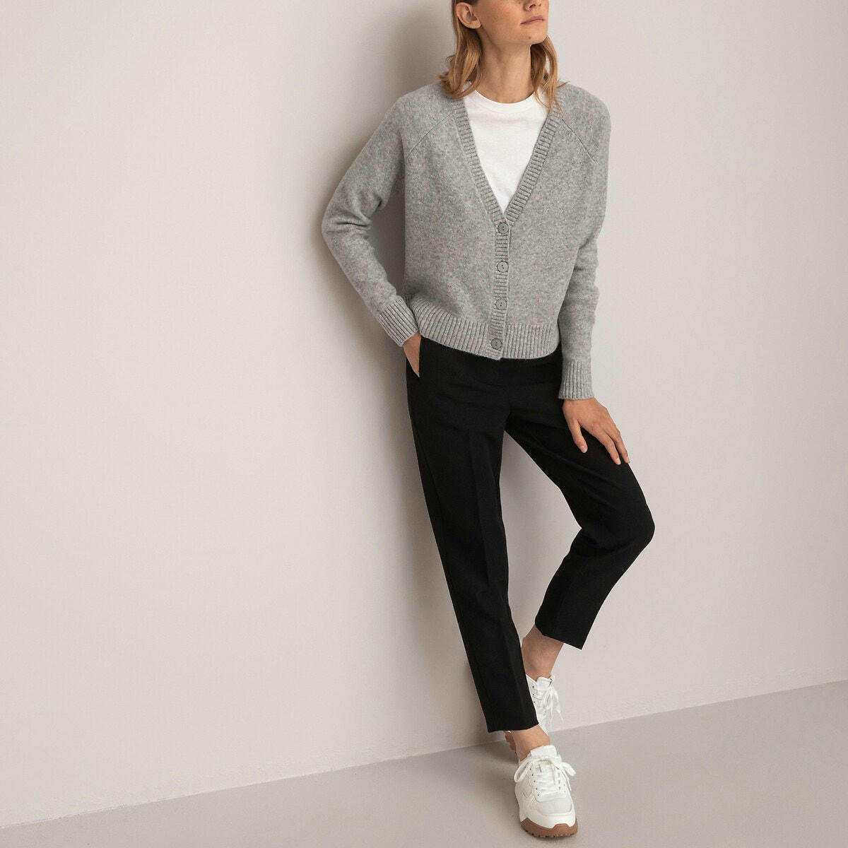 Gilet court boutonné