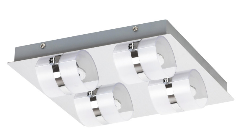Plafon Tonykwadratowy srebrny LED 1x20W 30cm 1460lm IP44 Rabalux