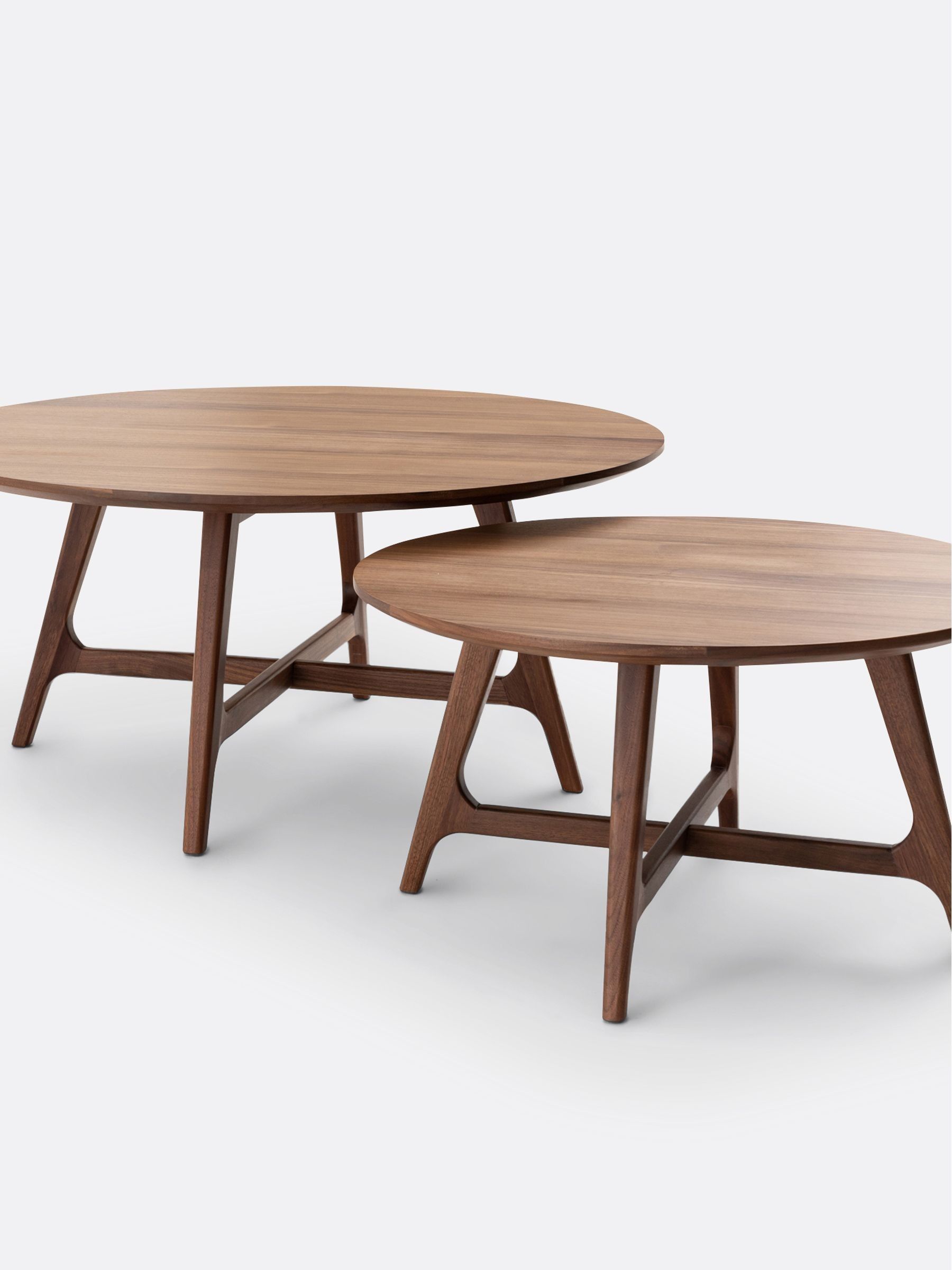 La Redoute Intérieurs Walnut Larsen Large Round Walnut Coffee Table