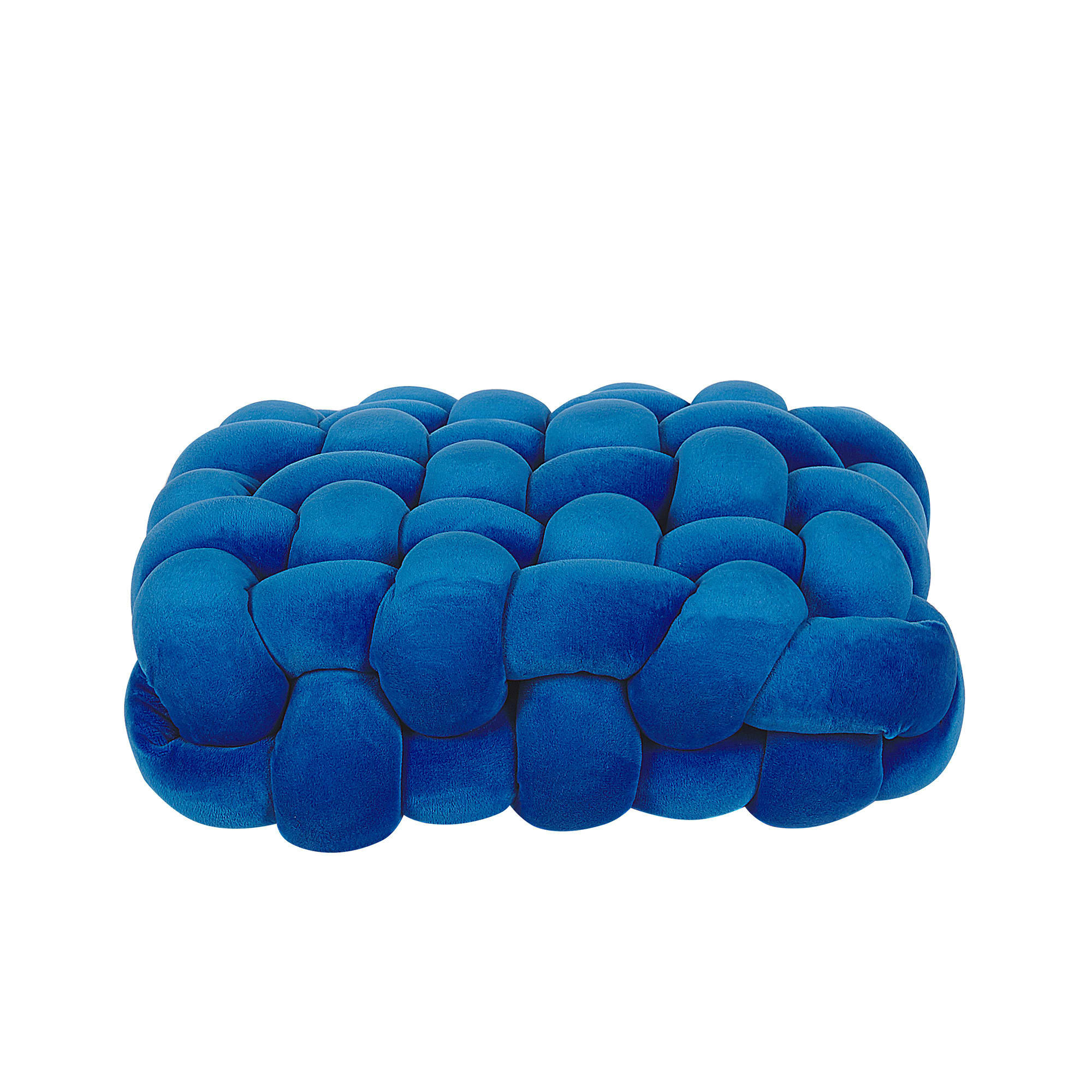 SIRALI - Coussin décoratif en tissu bleu 30x12cm