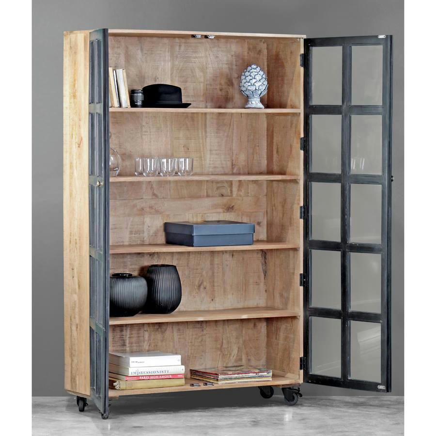 INDUSTRIAL FRAME - Buffet industriel en bois de manguier.