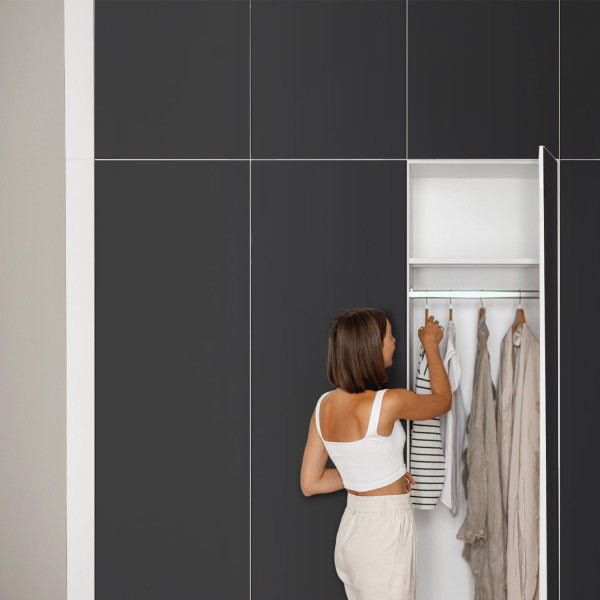 Folia meblowa Jednolita czerń 50x100 Okleina samoprzylepna Mat DIY