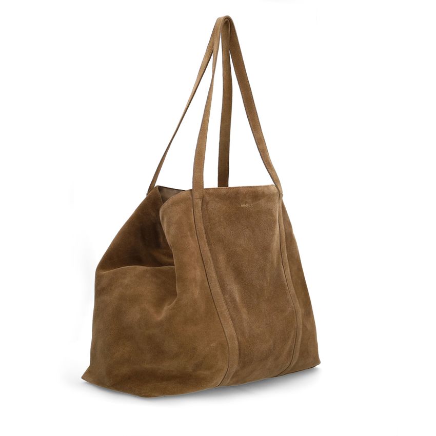 Manfield Taupe suède shopper