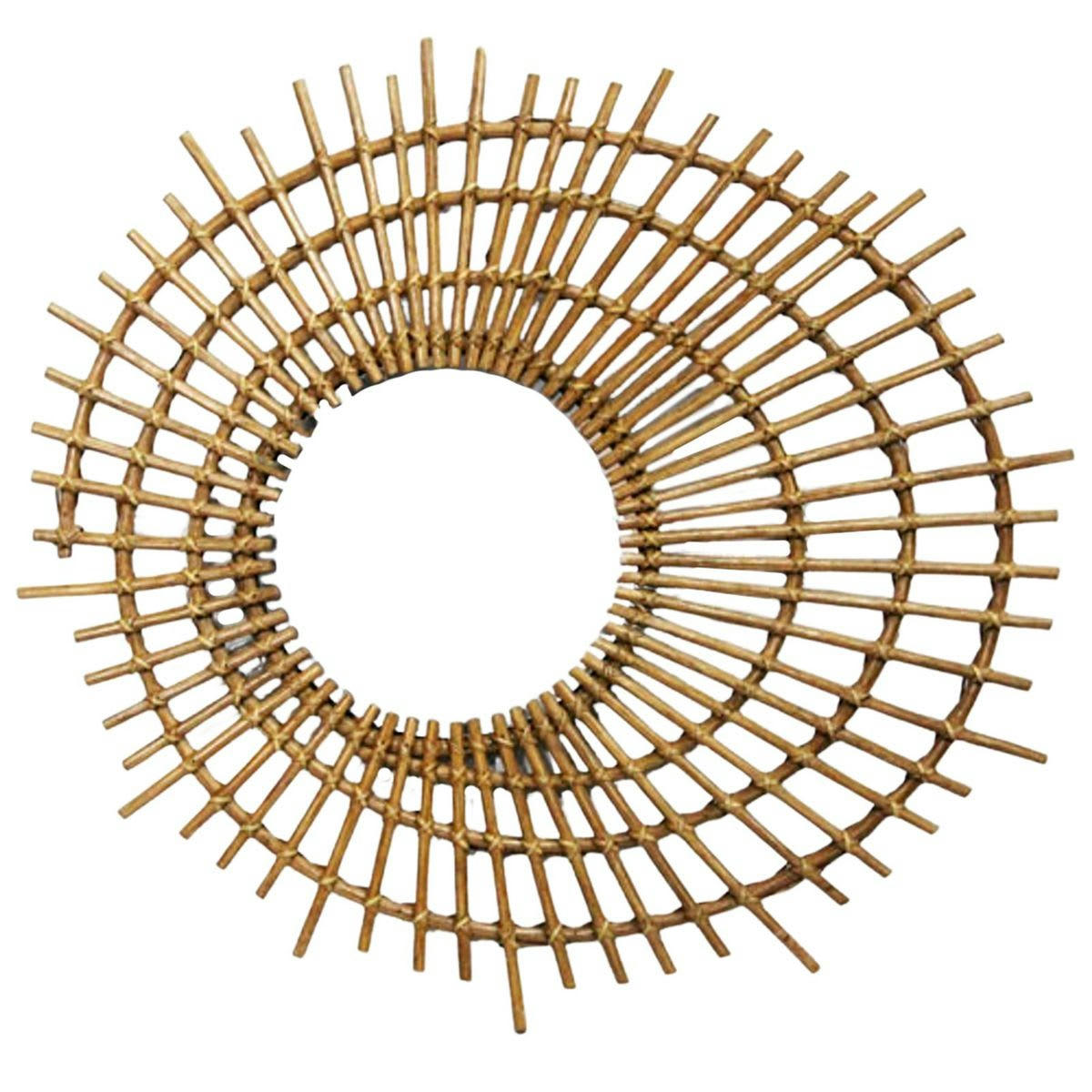 MOKA - Miroir en rotin naturel 59 x 53 cm