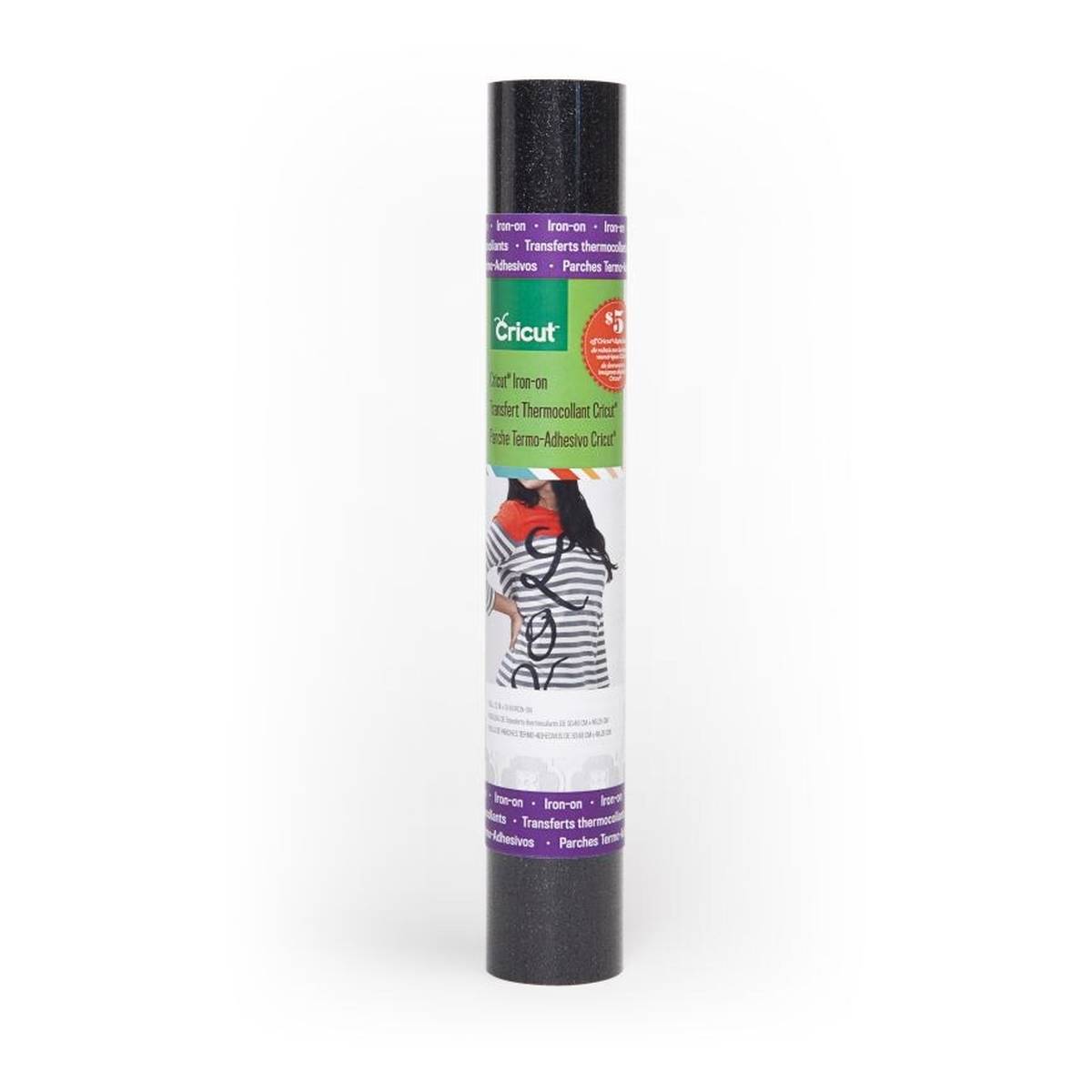 Cricut Black Glitter Iron-On 12 x 19 Inches