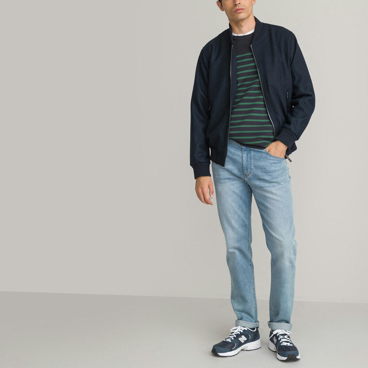 Pull marinière en fine maille