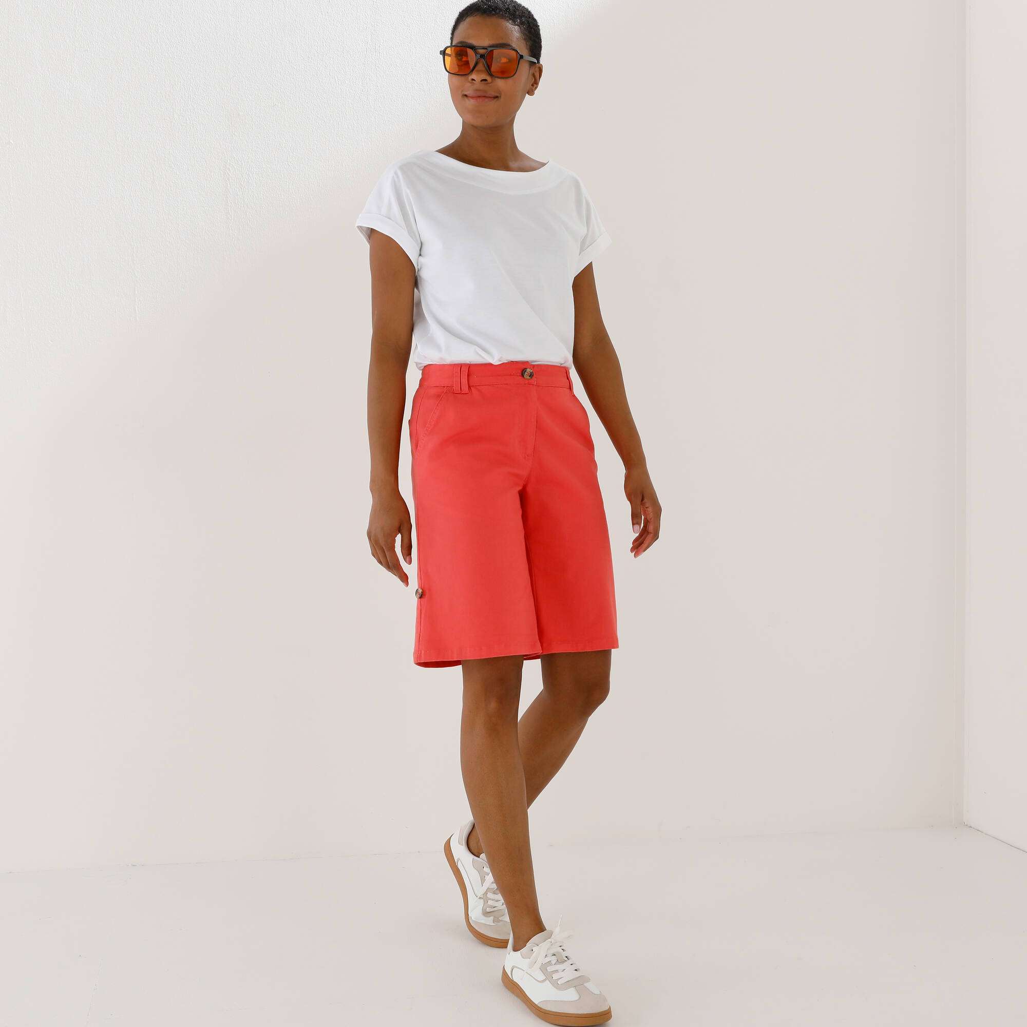 Bermuda uni longueur ajustable