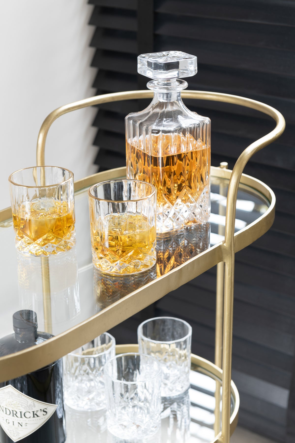 J-Line glas Franco - goud/transparant