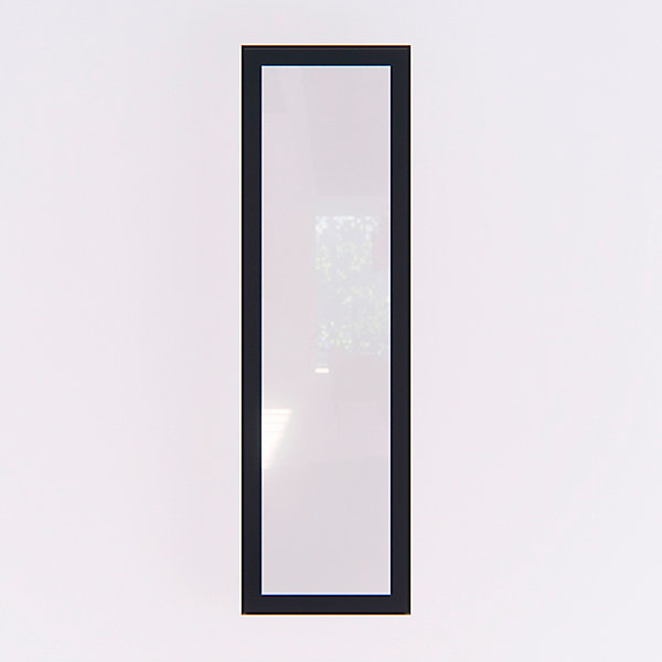 Fenêtre fixe double vitrage GoodHome en aluminium gris l.63 x H.217 cm