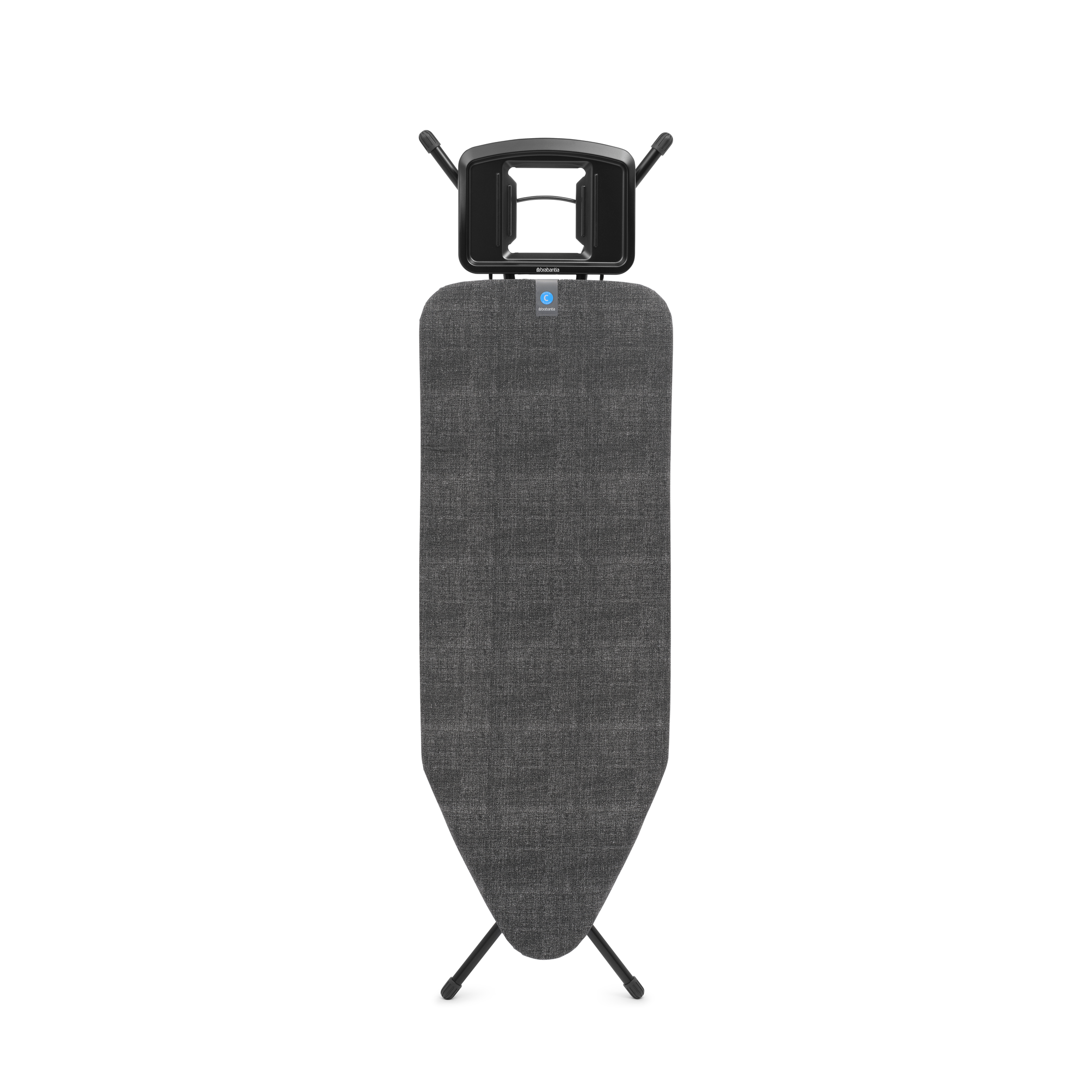 Brabantia Strijkplank C, 124x45 cm, solide strijkerhouder - Denim Black