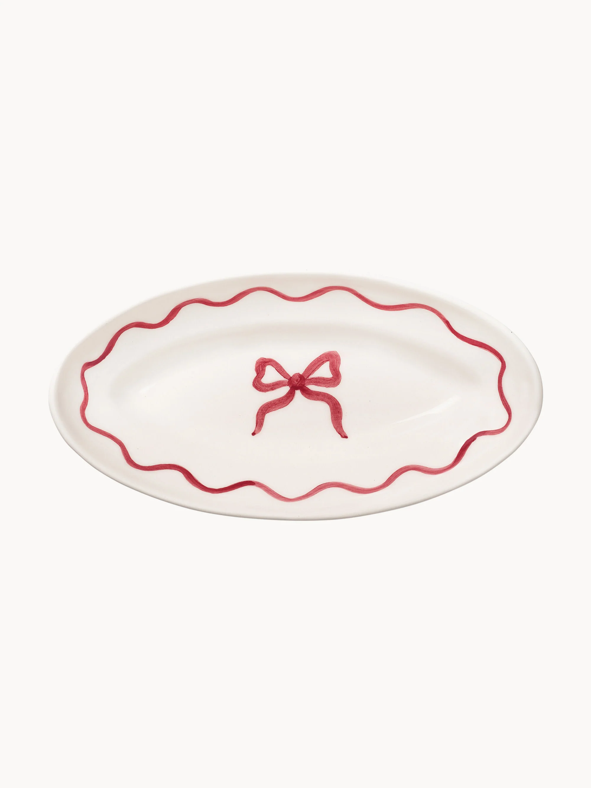 Handbemalte Servierplatte Bow