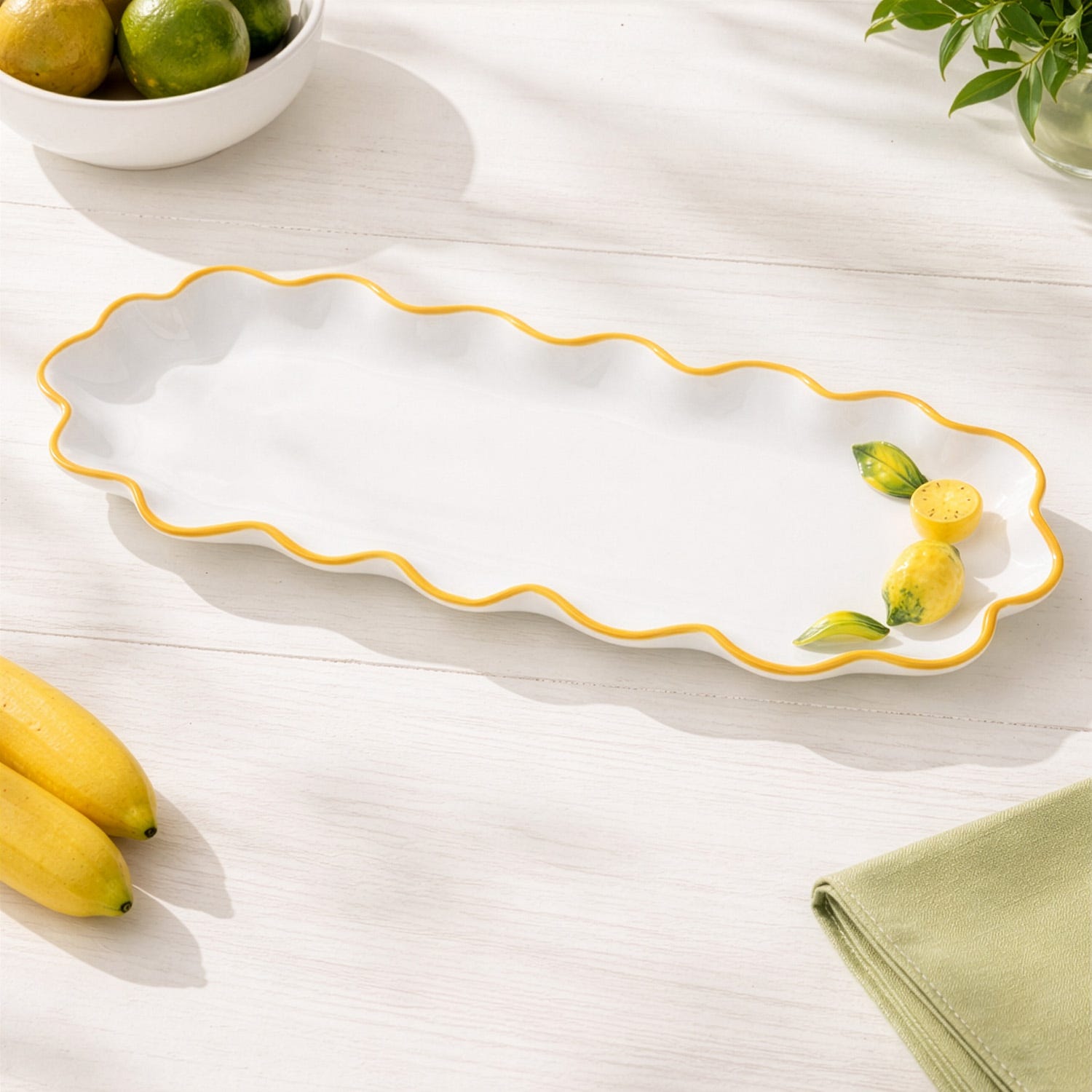 Piatto da portata ovale 36x13 cm ceramica Limoni