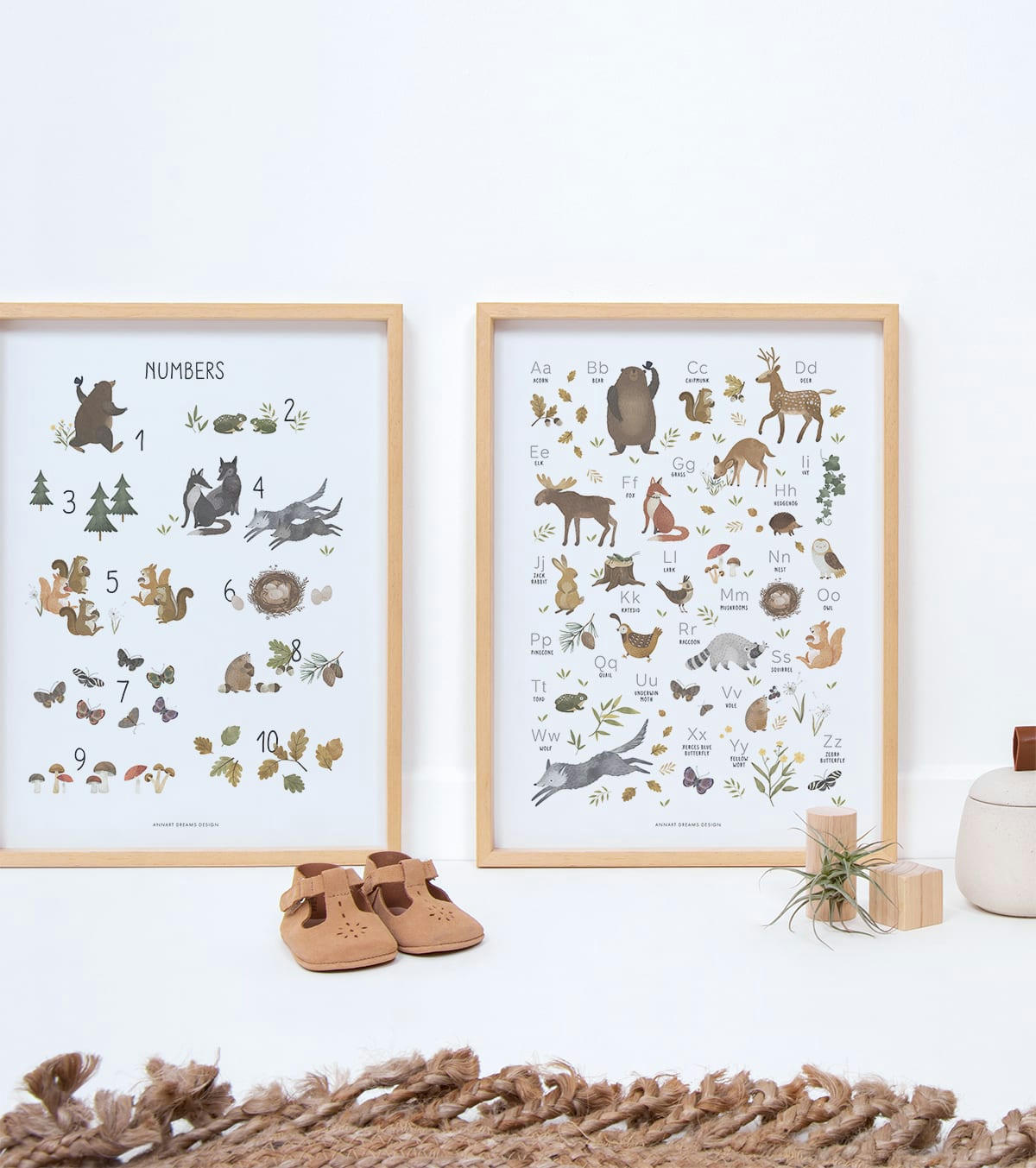 NORWOOD - Affiche nombres Woodland Animals (30 x 40 cm)