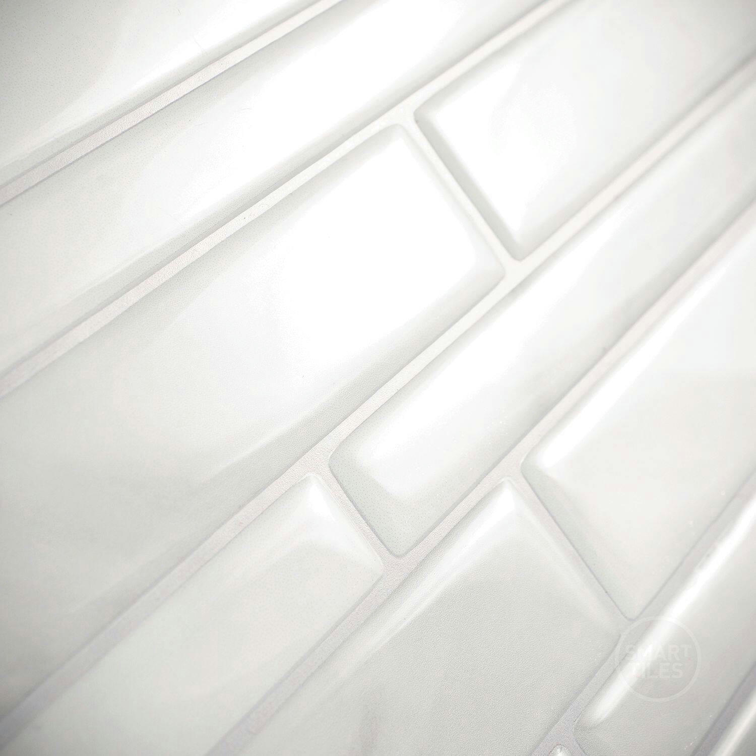 Smart Tiles Peel & Stick Self-Adhesive Kitchen & Bathroom Wall Tiles, Milano Massa