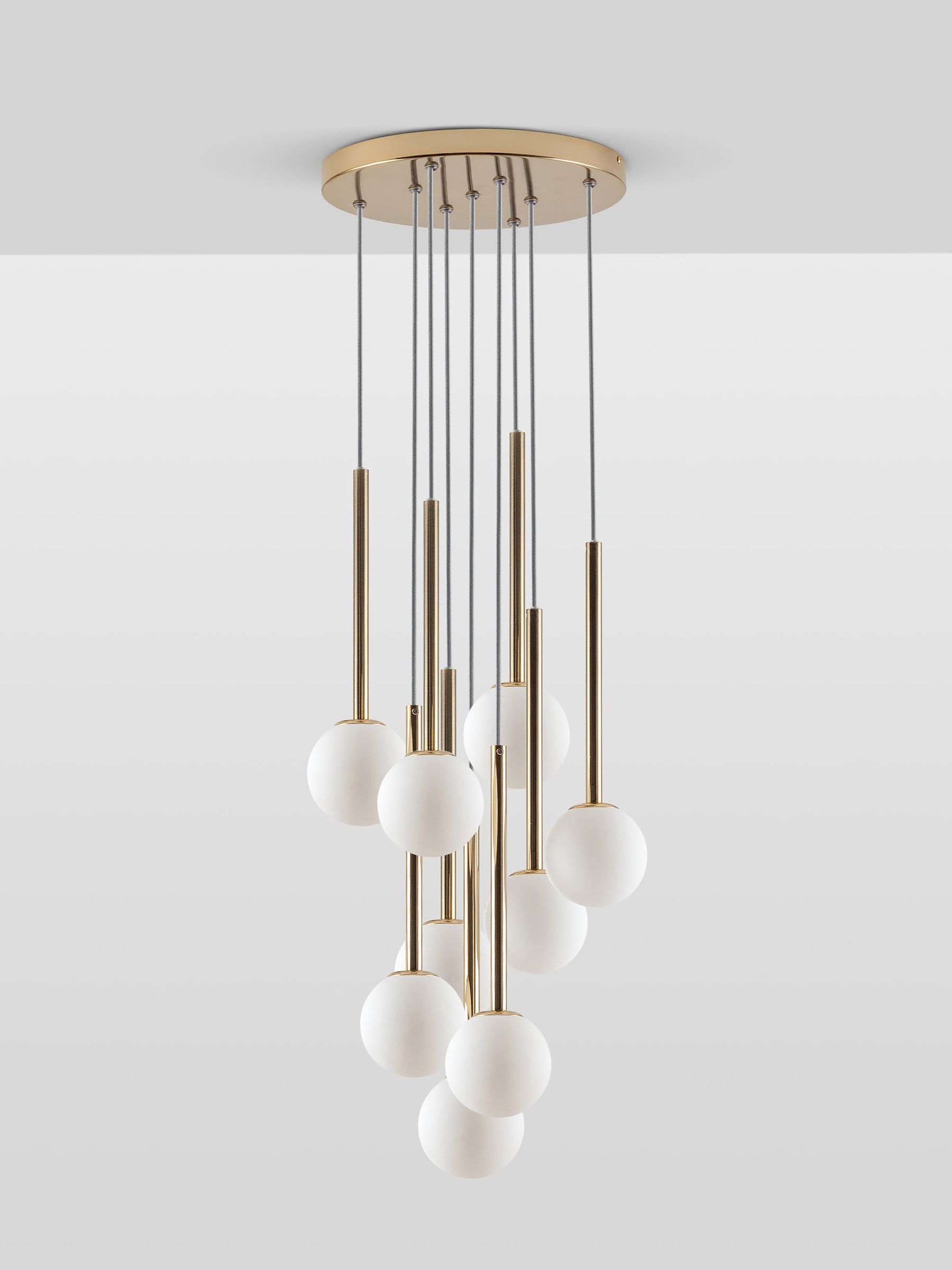 Houseof. Brass Opal Ball Cluster Light